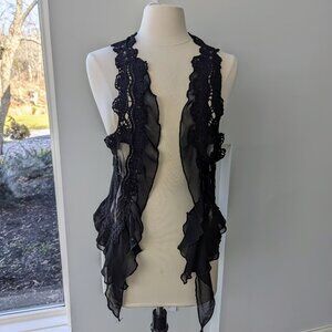 Umgee Black Lace/Mesh Vest